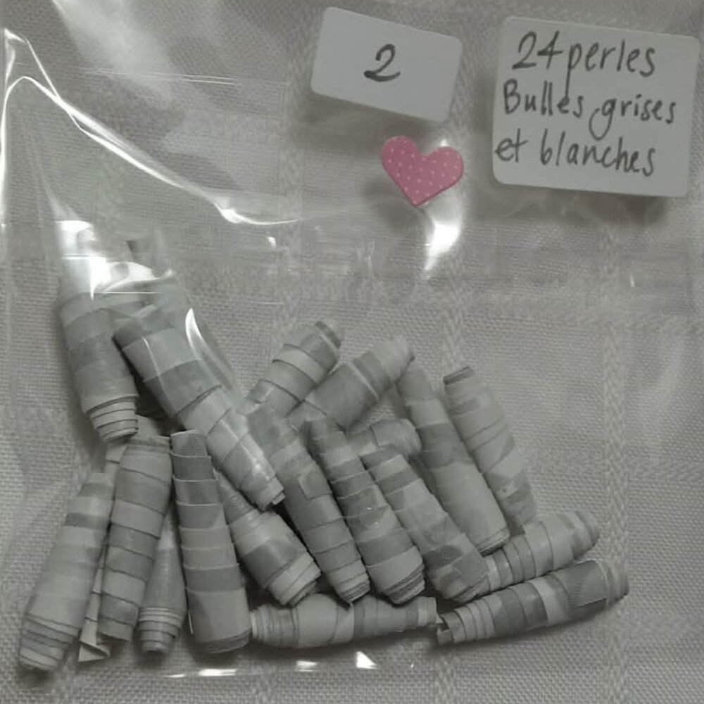 One-of-a-kind handmade/hand rolled paper beads/jewelry making/craft supplies/DIY